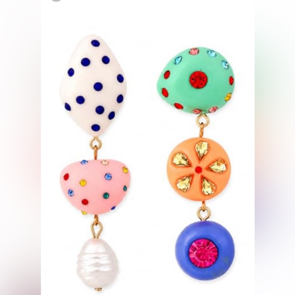 Colorful Asymmetrical Earring Candy Color Earrings Statement Dangle Fun Earring
